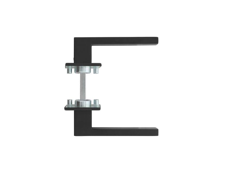 Intersteel Deurkruk Amsterdam op vierkante rozet 50x50x5 mm mat zwart