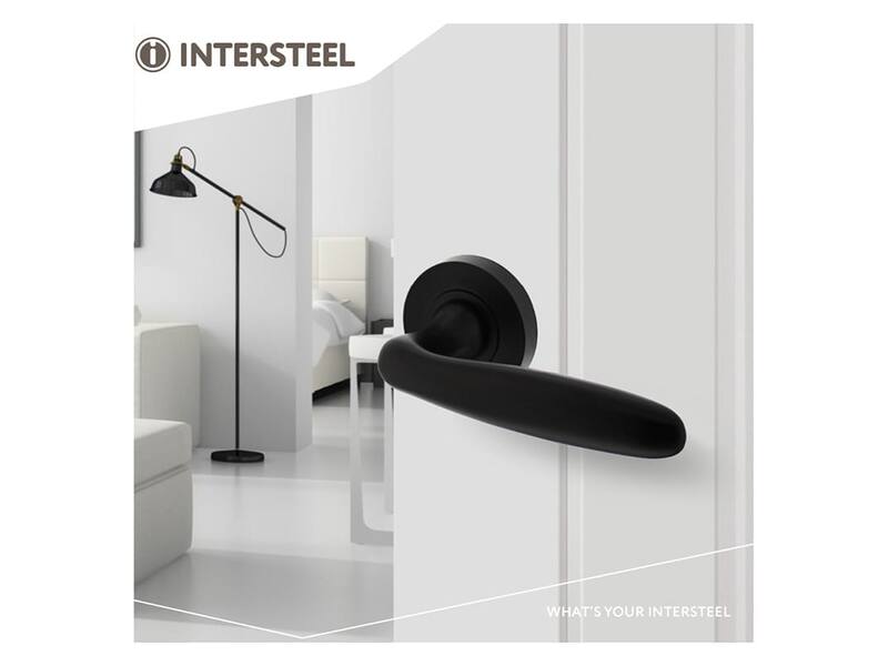 Intersteel Deurkruk Bjorn op rozet 52x10 mm mat zwart