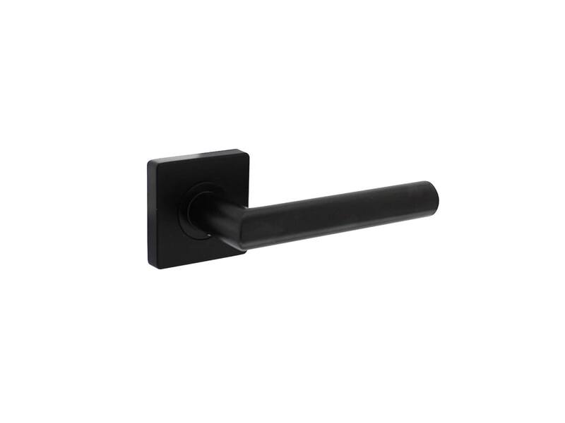 Intersteel Deurkruk Bastian op rozet 55x55x10 mm zwart