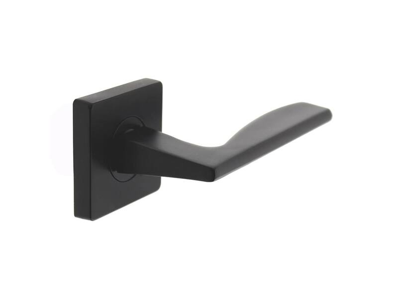 Intersteel Deurkruk Apollo op vierkant rozet mat zwart