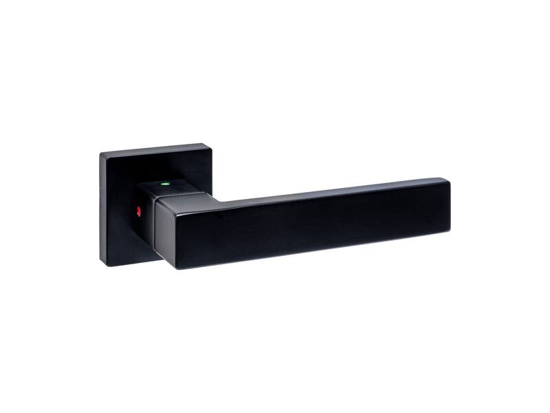 Intersteel Deurkruk Cunera met blokkeer mechanisme op rozet verdekt 52x52x10mm met nokken zwart