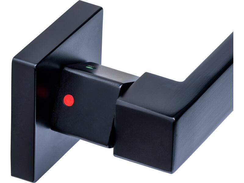 Intersteel Deurkruk Cunera met blokkeer mechanisme op rozet verdekt 52x52x10mm met nokken zwart