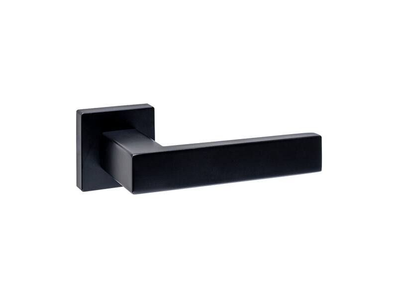 Intersteel Deurkruk Cunera zonder blokkeer mechanisme op rozet verdekt 52x52x10mm met nokken zwart