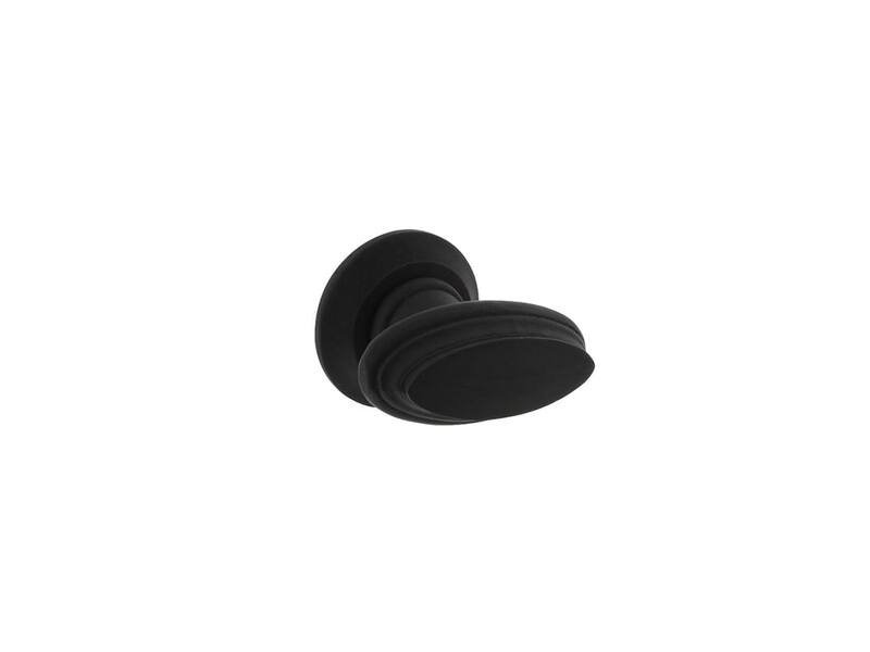 Intersteel Knopkruk rand met rozet zwart