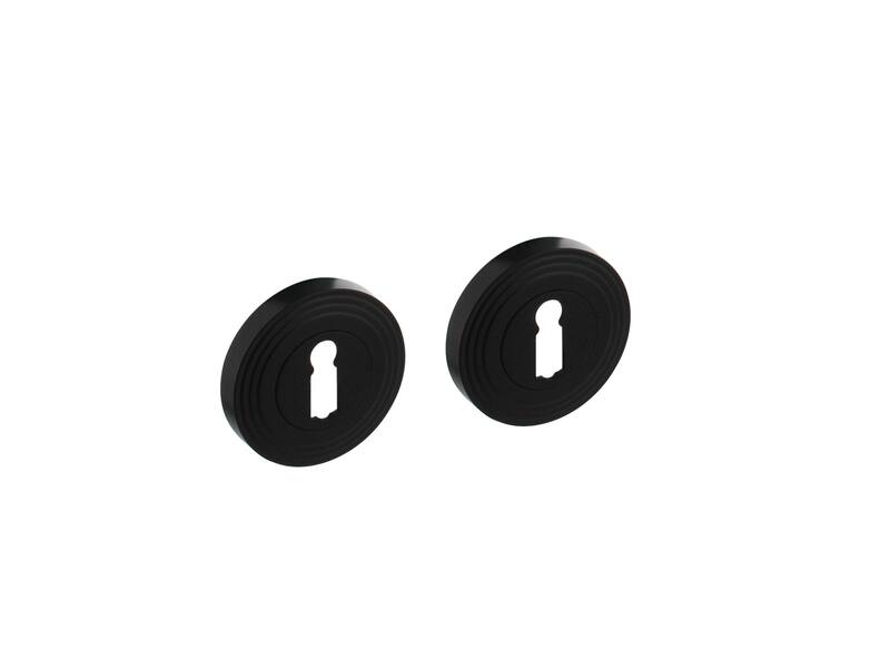 Intersteel Sleutelrozetten verdekt rond 54x9 mm met nokken zwart