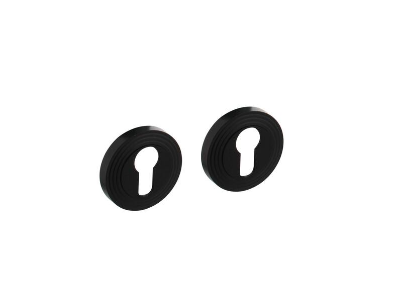 Intersteel Cilinderrozetten verdekt rond 54x9mm met nokken zwart