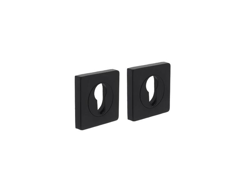 Intersteel Profielcilinderrozetten verdekt 55x55x10mm Zwart