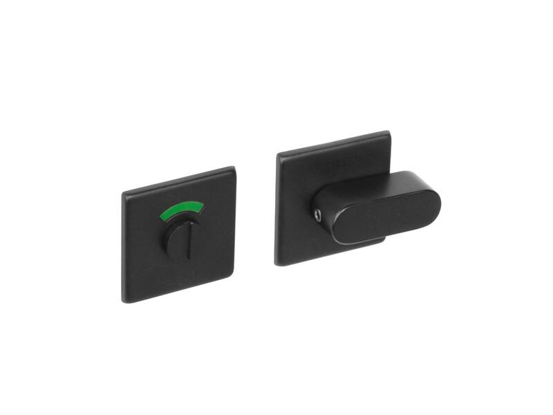 Intersteel Rozet toilet-/badkamersluiting vierkant rvs mat zwart