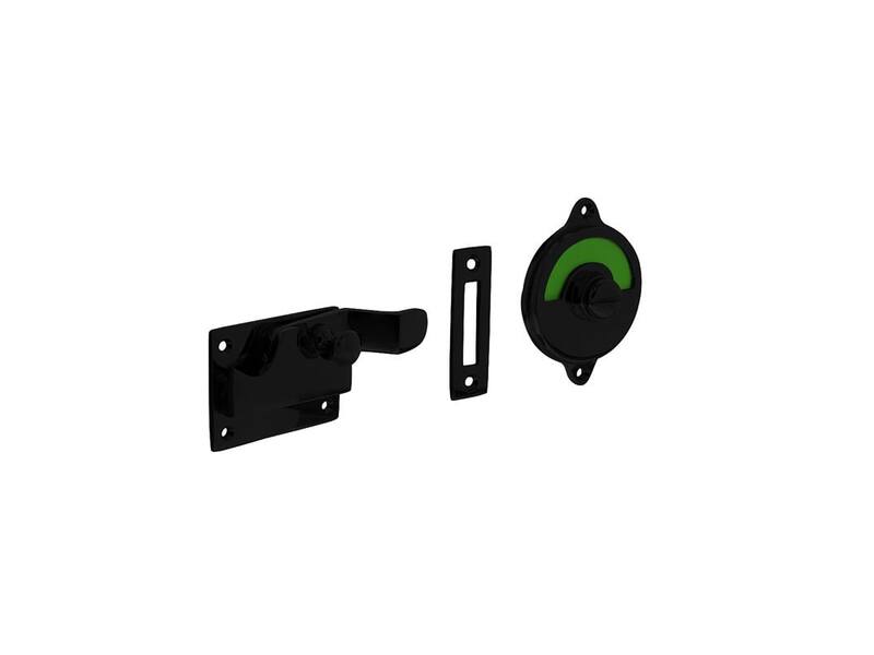 Intersteel WC-overslag met bocht rood / groen mat zwart