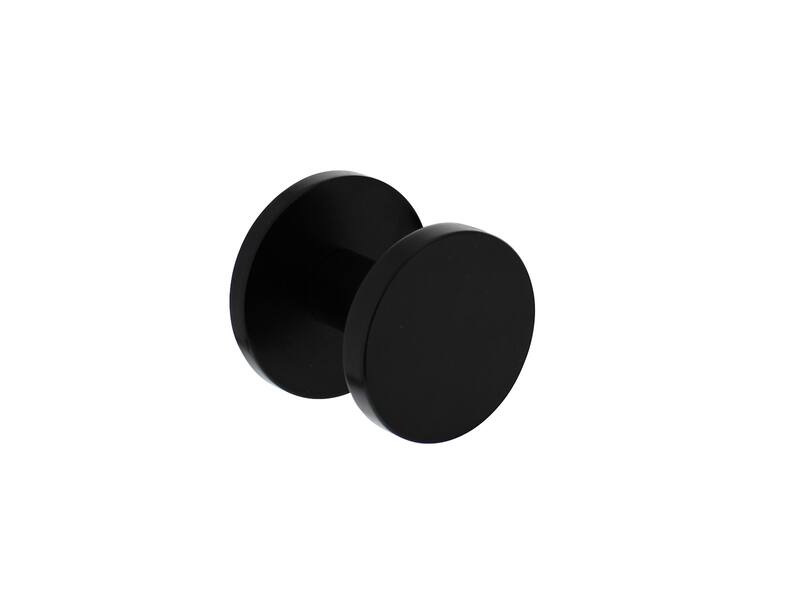 Intersteel Voordeurknop rond 55 mm eenzijdige montage aluminium zwart