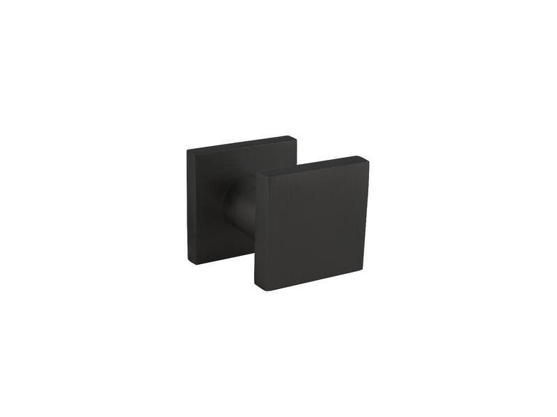 Intersteel Voordeurknop vierkant 58x58mm eenzijdige montage aluminium zwart