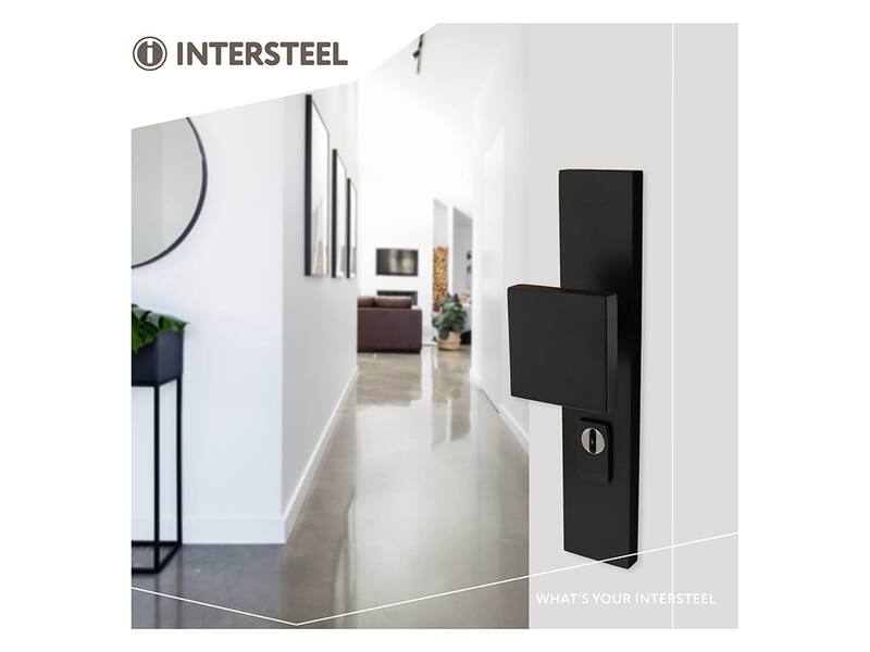 Intersteel Veiligheidsbeslag kerntrekbeveiliging profielcilindergat rechthoekig mat zwart 72 mm voordeurbeslag