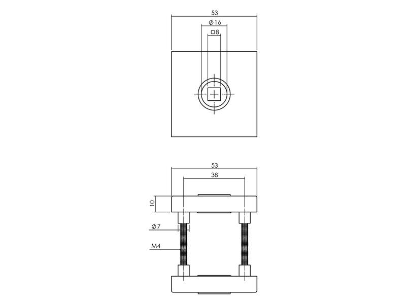Intersteel Set achterdeurbeslag vierkant SKG*** met kerntrekbeveiliging rvs zwart