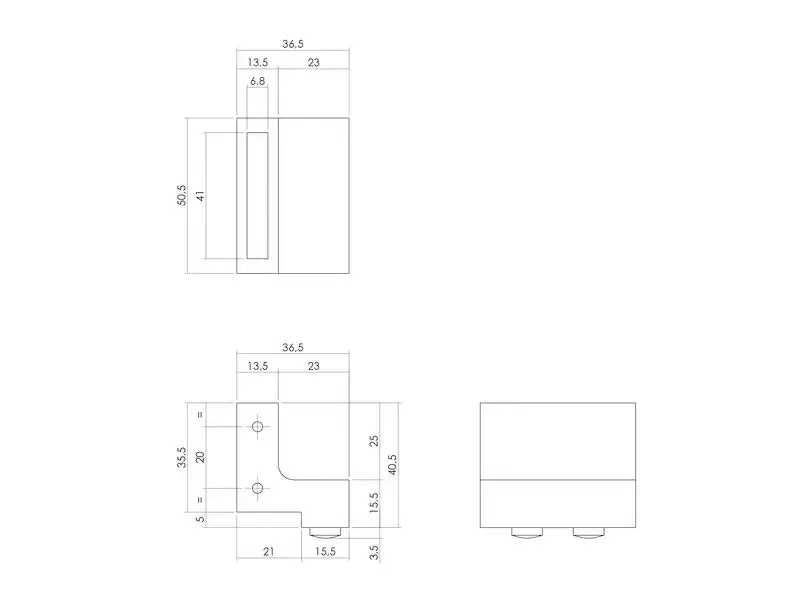 Intersteel Set van 2 stoppers tbv schuifdeursysteem, incl. bevestiging, mat zwart