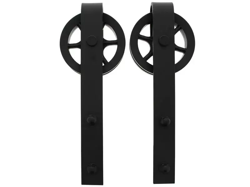Intersteel Set van 2 hangrollen Wheel 340 mm mat zwart