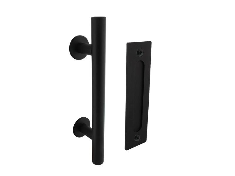 Intersteel Deurgreep T-model 25x305 mm met schuifdeurkom 220x60 mm zwart