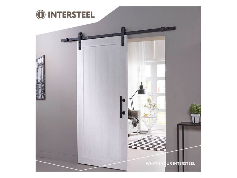 Intersteel Deurgreep T-model 25x305 mm met schuifdeurkom 220x60 mm zwart