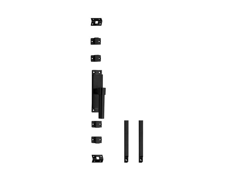 Intersteel Kruk-espagnolet rechts L-recht met stangenset 2 X 1245 mm zwart
