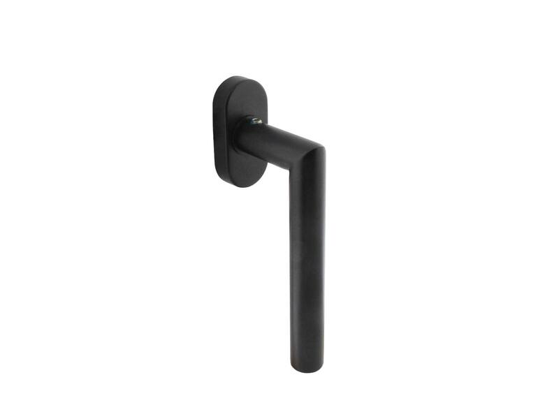 Intersteel Raamkruk Jura op ovale rozet zwart