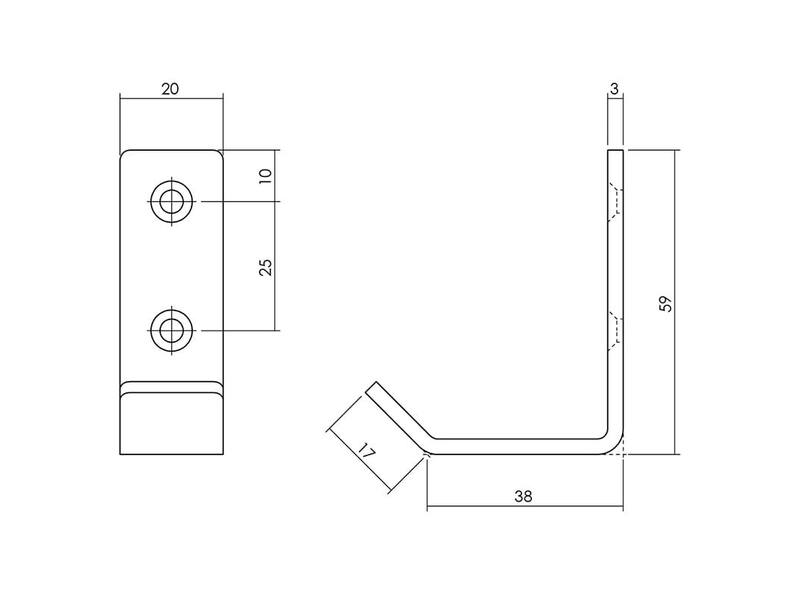 Intersteel Jashaak gebogen zwart