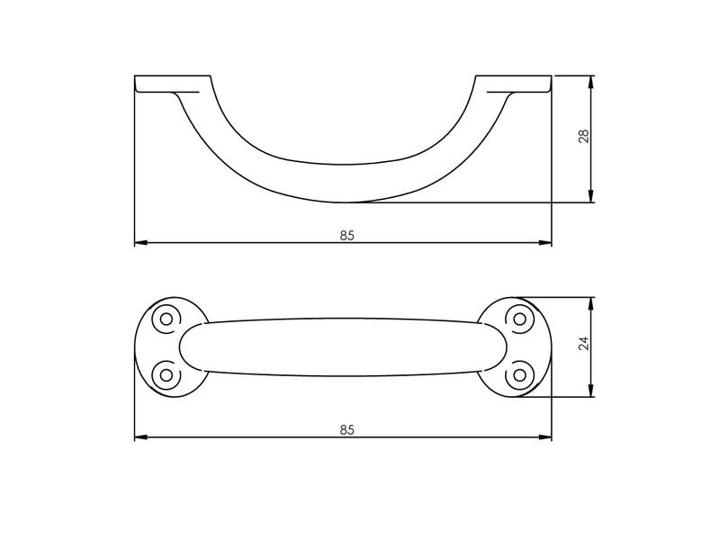 Intersteel Meubelgreep 85 mm mat zwart