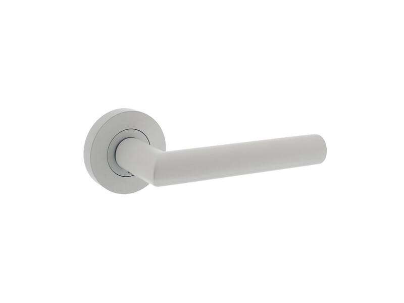 Intersteel Deurkruk Bastian op ronde rozet 52x10mm wit