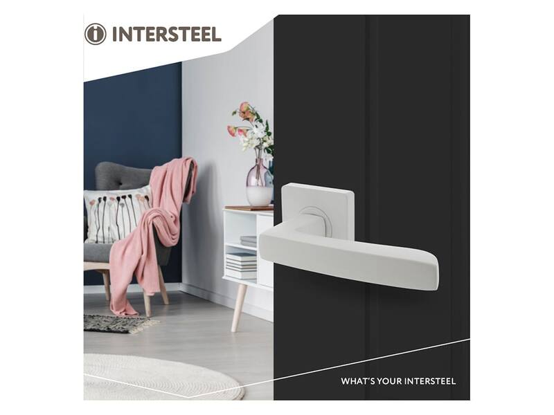 Intersteel Deurkruk Minos op vierkante rozet 55x55x10 mm wit