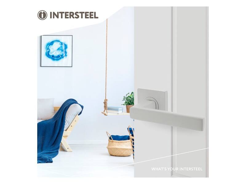 Intersteel Deurkruk Hera op vierkante rozet 55x55x10 mm wit