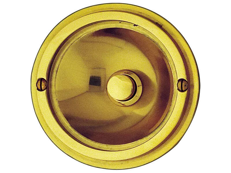 Beldrukker Messing Kom-model rond 80mm