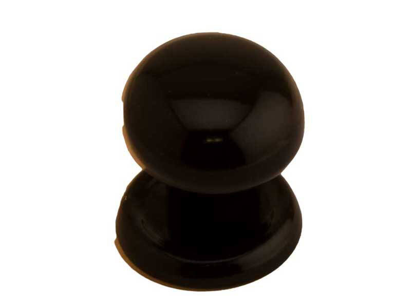 Meubelknop Zwart gelakt Paddestoel 19 mm