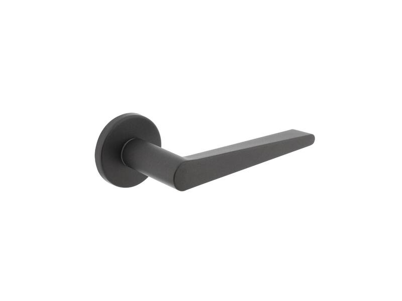 Intersteel Deurkruk Tiga met rozet 49x7 mm Grijs