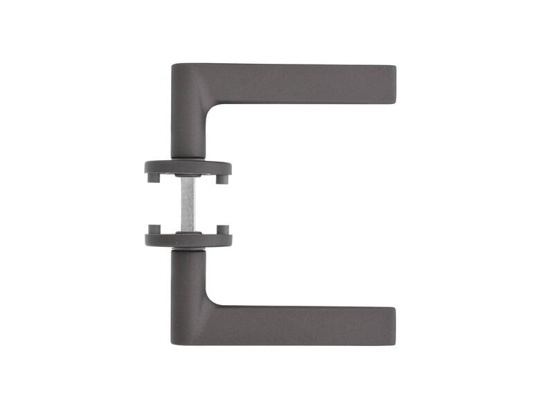 Intersteel Deurkruk Tiga met rozet 49x7 mm Grijs