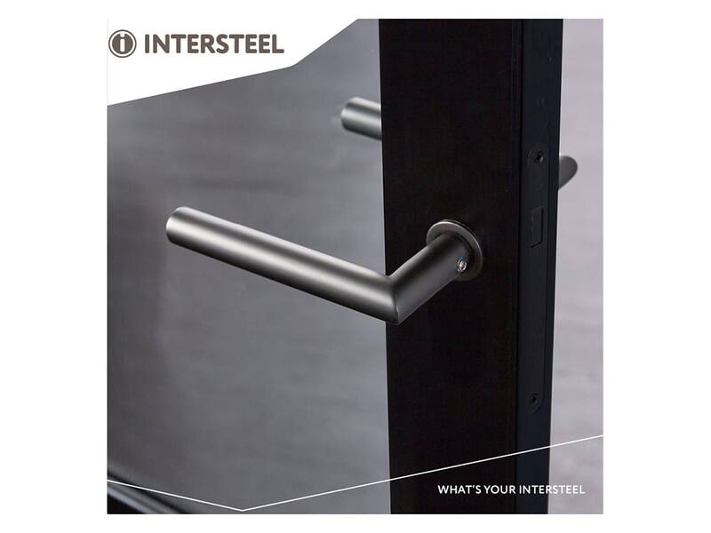 Intersteel Deurkruk Jura met minimalistische rozet antracietgrijs