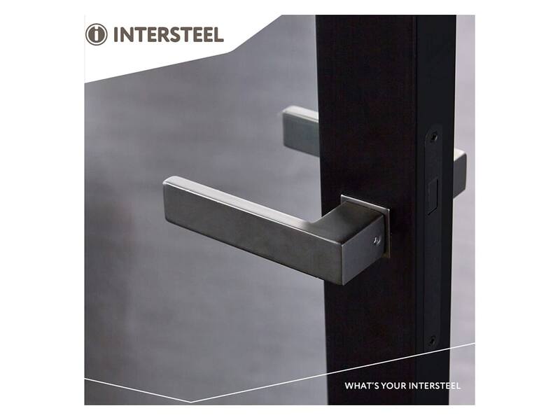 Intersteel Deurkruk Amsterdam met minimalistische rozet antracietgrijs