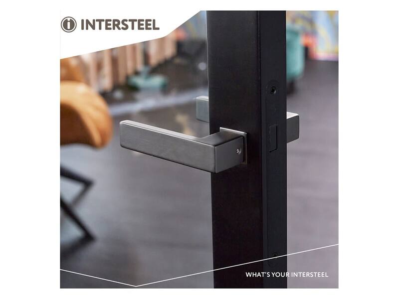 Intersteel Deurkruk Amsterdam met minimalistische rozet antracietgrijs