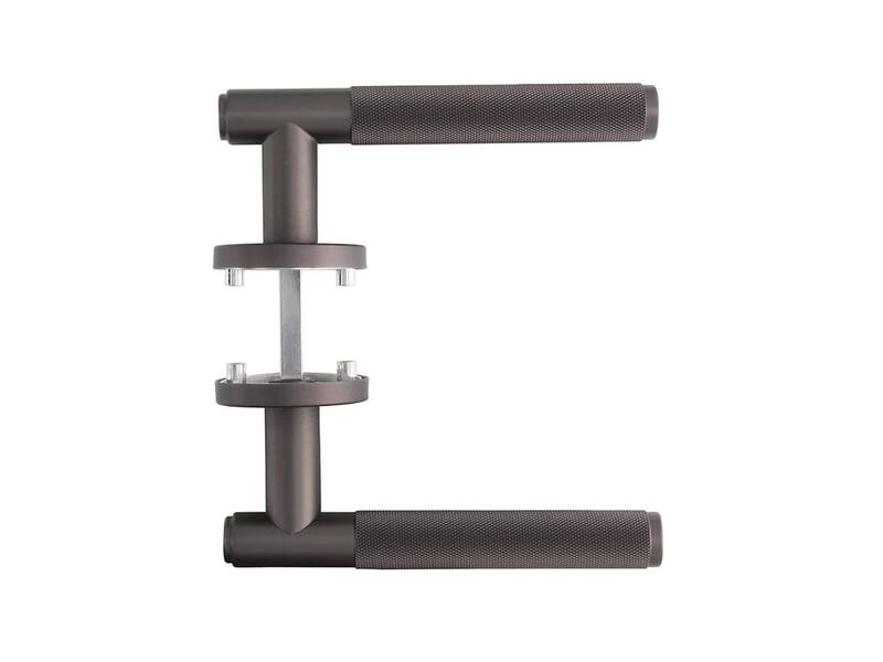 Intersteel Deurkruk Rombo op rozet 53x8 mm antracietgrijs