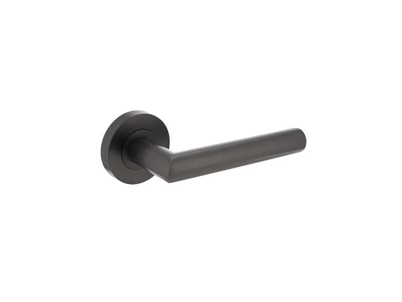 Intersteel Deurkruk Bastian op ronde rozet 52x10 mm antracietgrijs