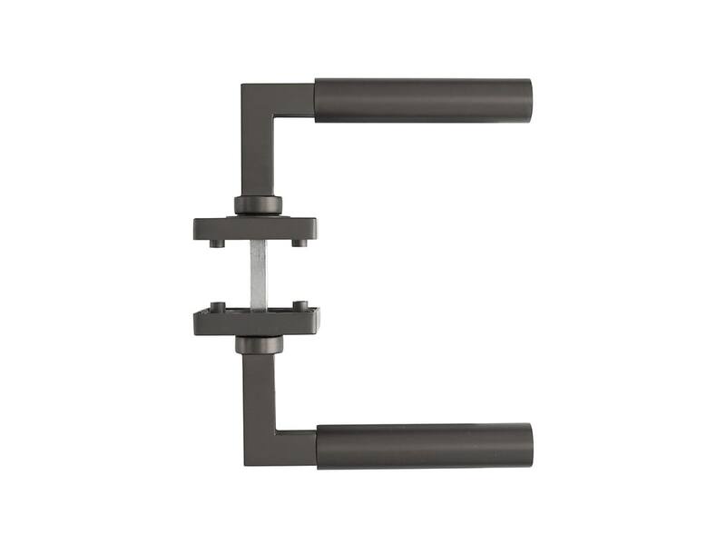 Intersteel Deurkruk Bau-Stil op vierkante rozet 55x55x10 mm antracietgrijs
