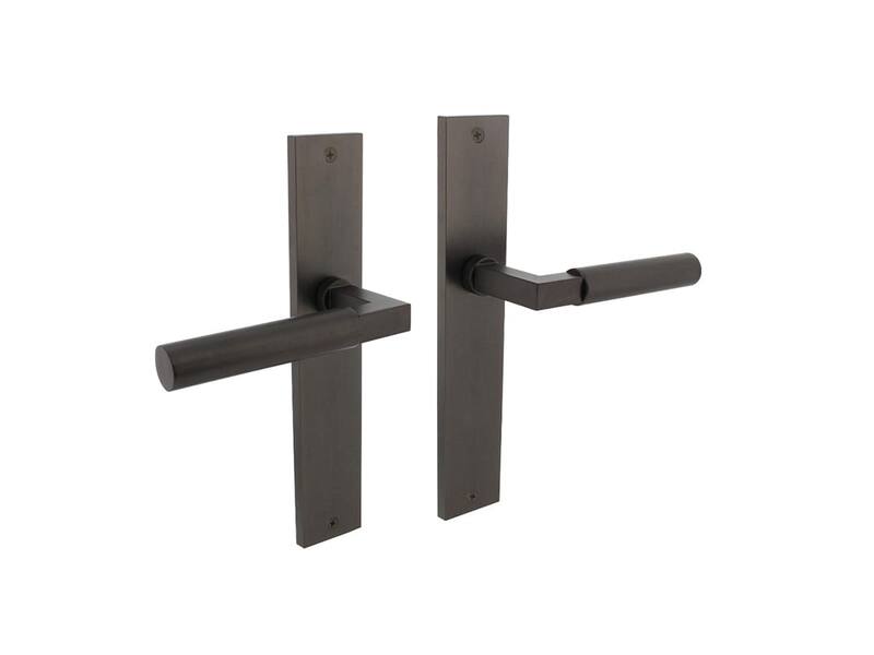 Intersteel Deurkruk Bau-Stil op schild 245x45 mm blind antracietgrijs