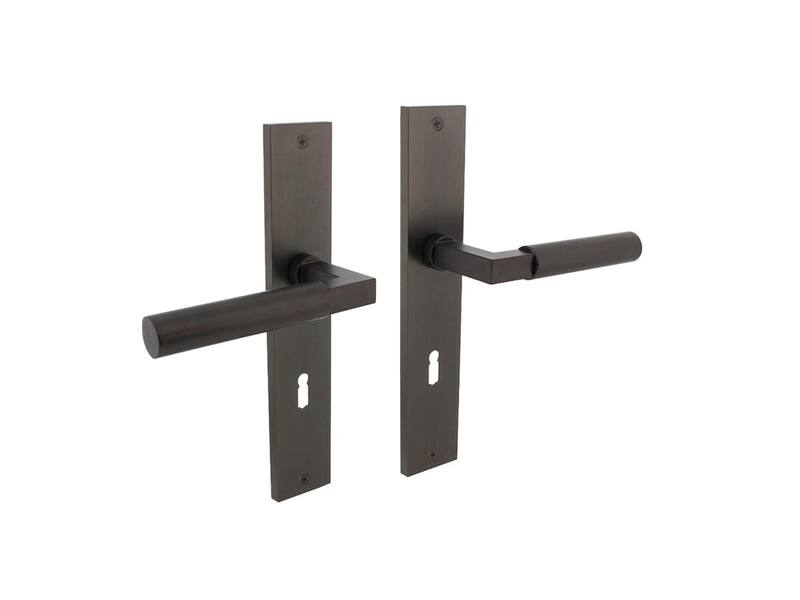 Intersteel Deurkruk Bau-Stil op schild 245x45 mm sleutelgat 56 mm antracietgrijs