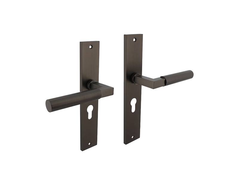 Intersteel Deurkruk Bau-Stil op schild 245x45 mm profielcilindergat 55 mm antracietgrijs