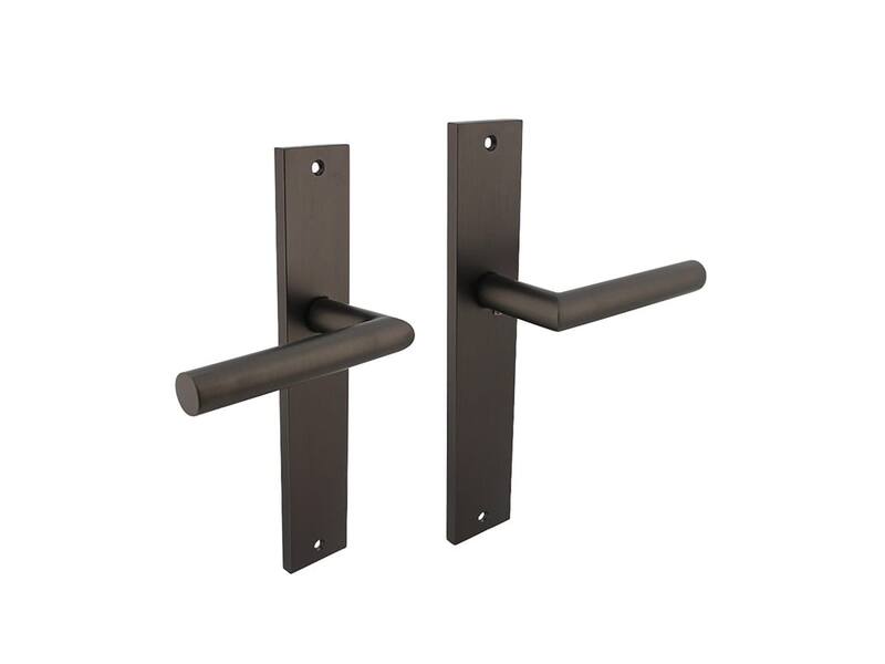Intersteel Deurkruk Bastian op schild 245x45 mm blind antracietgrijs