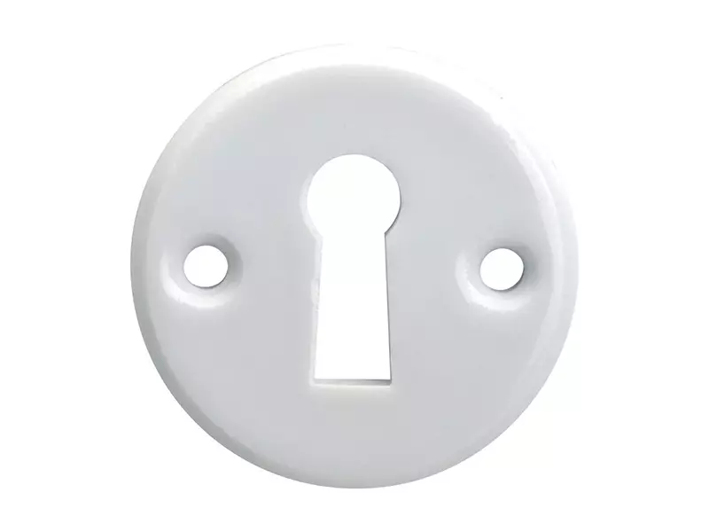 Sleutelrozet Evelyne Wit Porselein rond 47mm