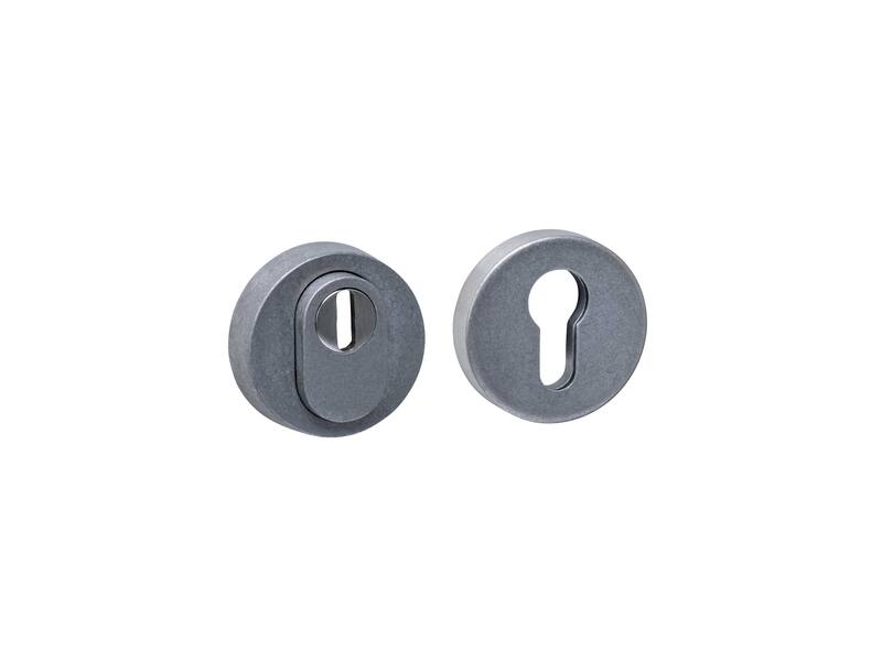 Intersteel SKG3 veiligheidsrozetten rond verdekt 52x12mm profielcilindergat met kerntrekbeveiliging rvs getrommeld