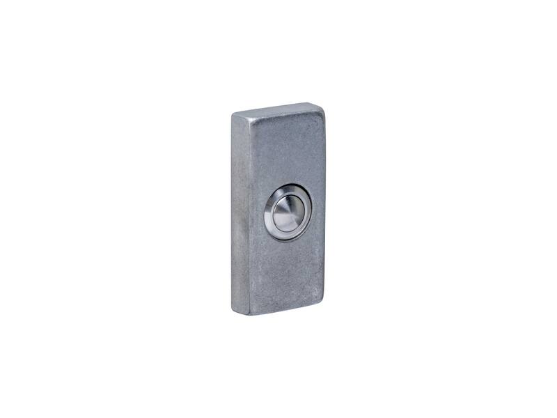 Intersteel Deurbel rechthoekig 65x30x10mm verdekt rvs getrommeld