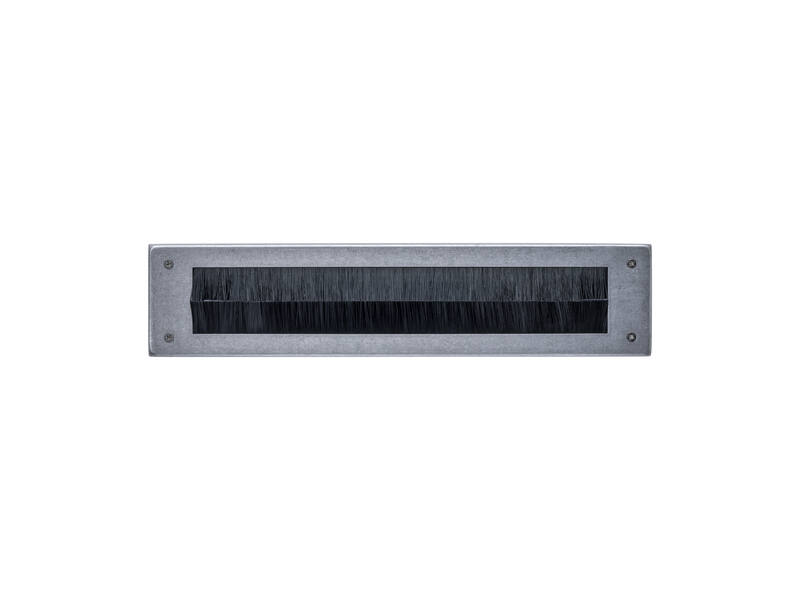 Intersteel Tochtwering rechthoekig 340x76mm rvs getrommeld
