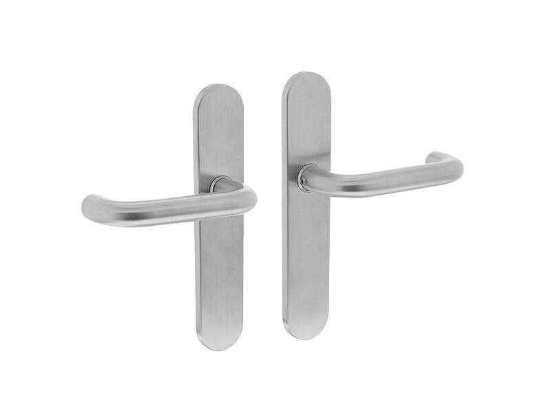 Intersteel Deurkruk Rond op schild blind rvs geborsteld