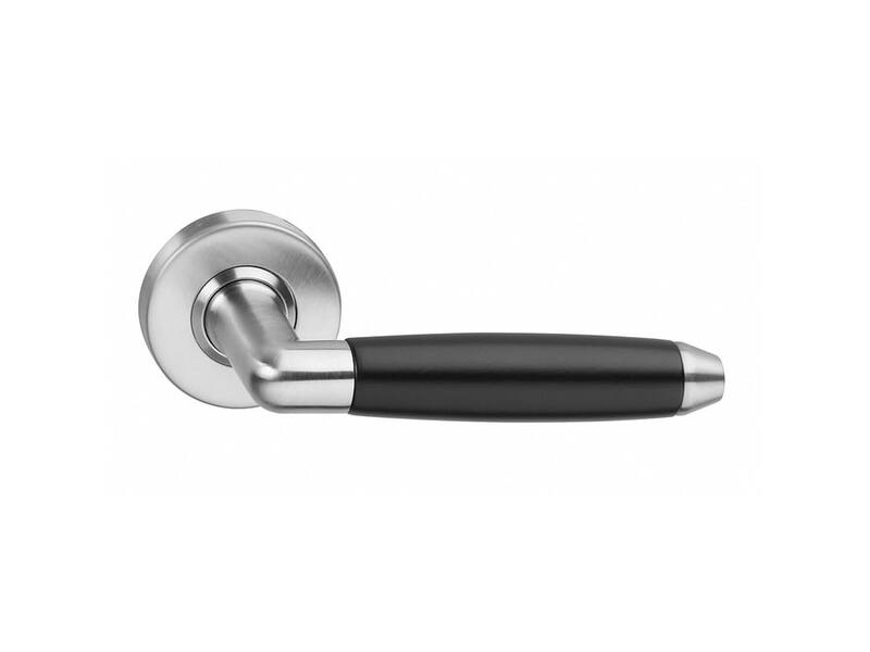 Intersteel Deurkruk Combi geveerd op rozet 52x10 met ring rvs geborsteld