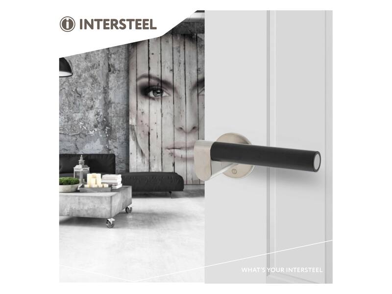 Intersteel Deurkruk Erik Munnikhof Dock Black met rozet RVS