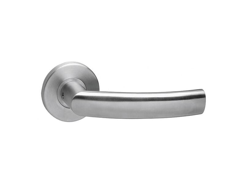 Intersteel Deurkruk Blok op kunststof rozet rvs geborsteld